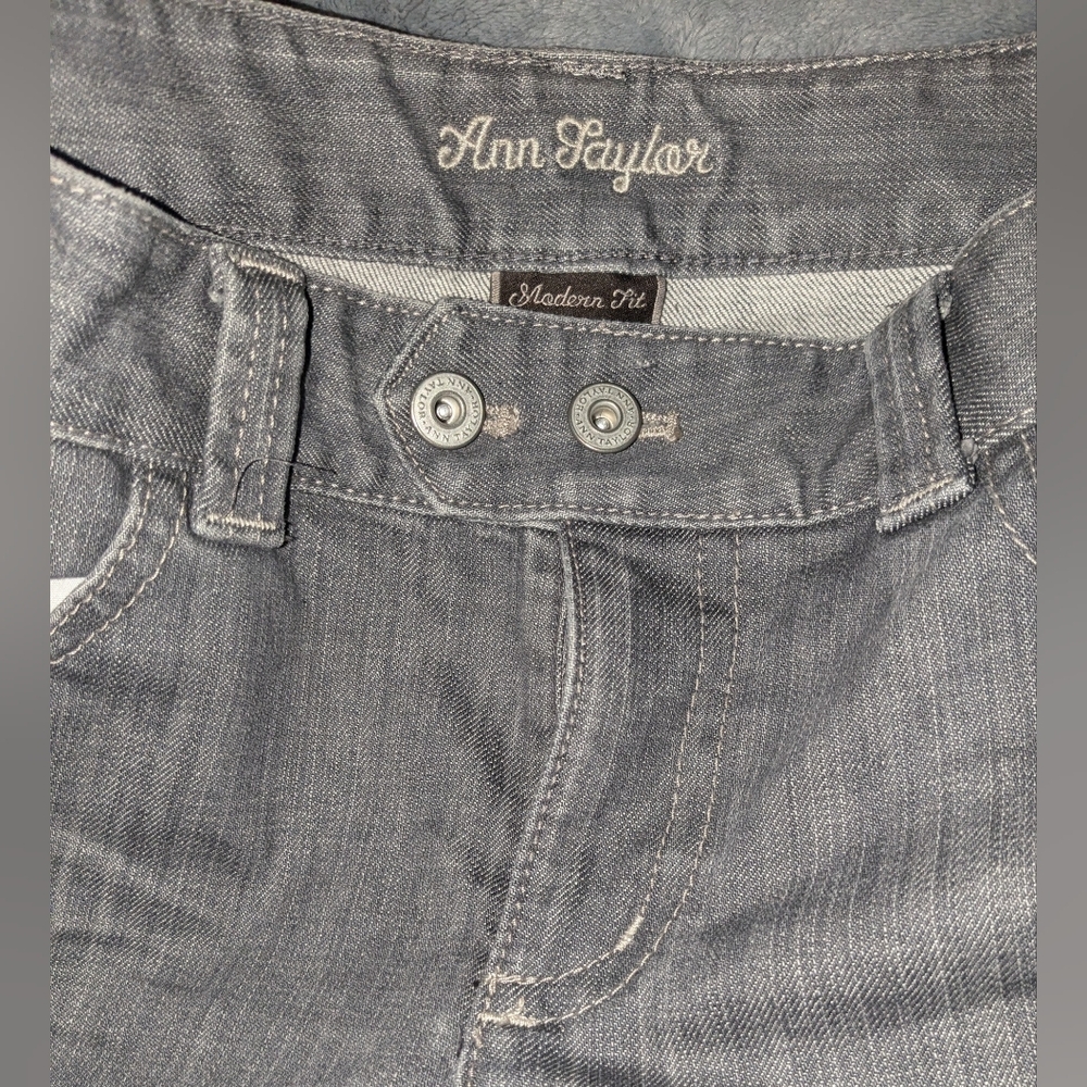 Ann Taylor Modern Fit Lindsay Waist Gray Women's Jeans Size 8- Barely Worn-VGUC!